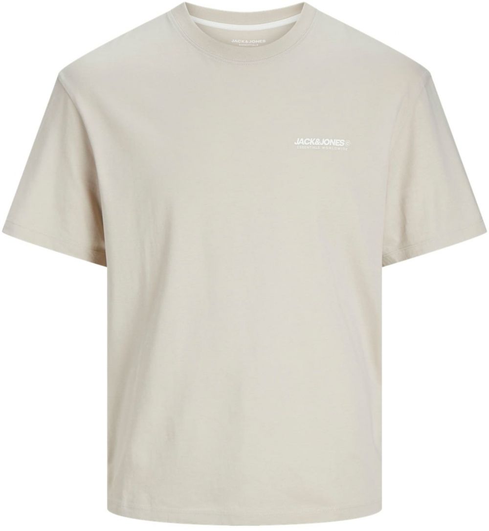 JACK & JONES Tričko 'JJELegacy'  tmelová / biela