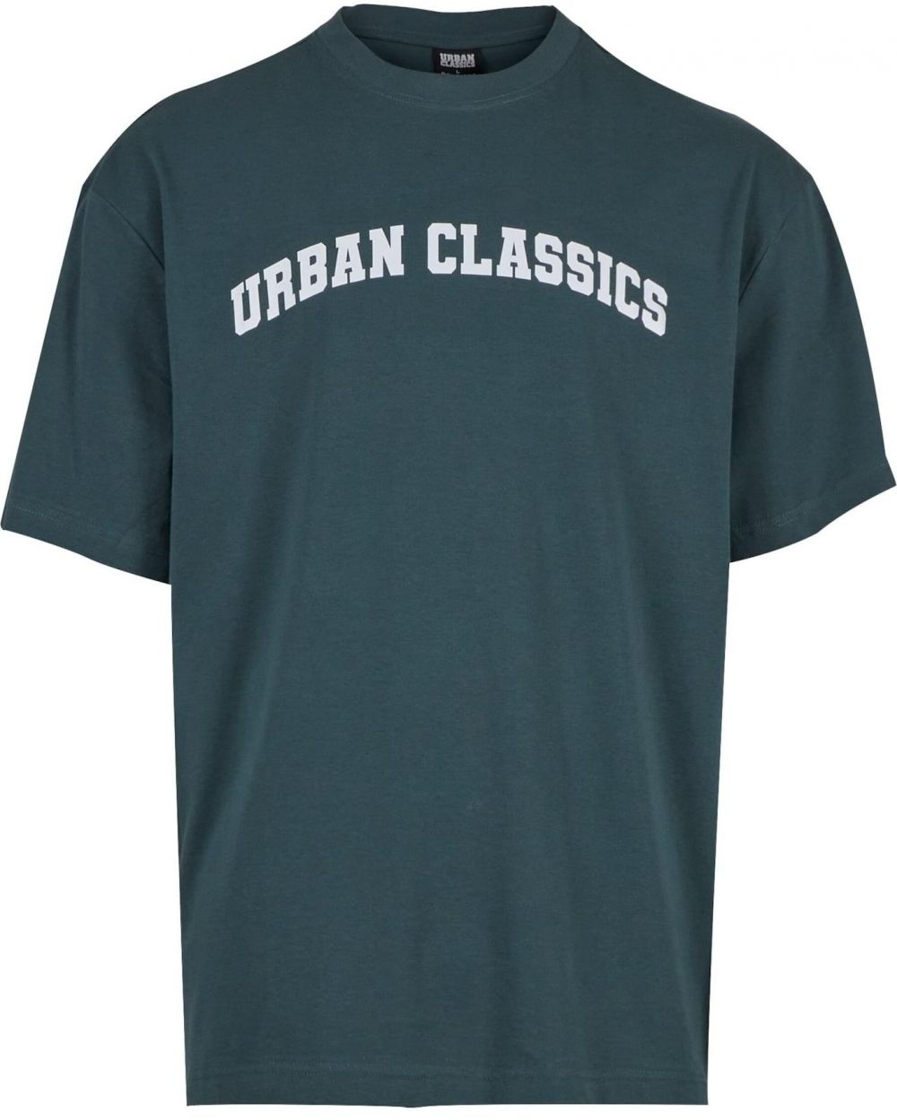 Urban Classics Tričko  tmavozelená / biela