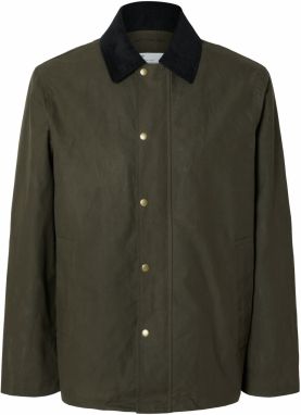 SELECTED HOMME Prechodná bunda 'SLHWalter'  olivová / čierna