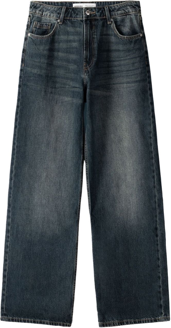 Bershka Džínsy  modrá