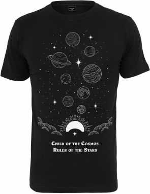 Merchcode Tričko 'Child Of The Cosmos'  čierna / biela