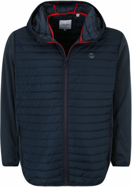 Jack & Jones Plus Prechodná bunda 'JJEmulti'  námornícka modrá / svetlosivá