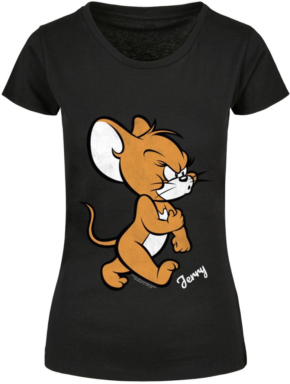 ABSOLUTE CULT Tričko 'Tom & Jerry Angry Mouse'  hnedá / čierna / biela