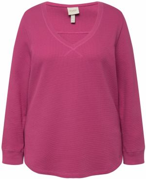 Ulla Popken Mikina  fuksia