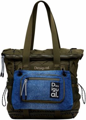 Desigual Batoh  modrá denim / zelená