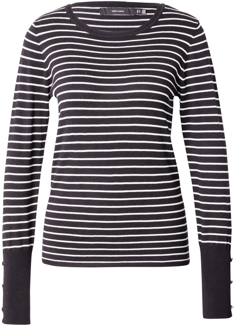 VERO MODA Sveter 'VMDory'  čierna / biela