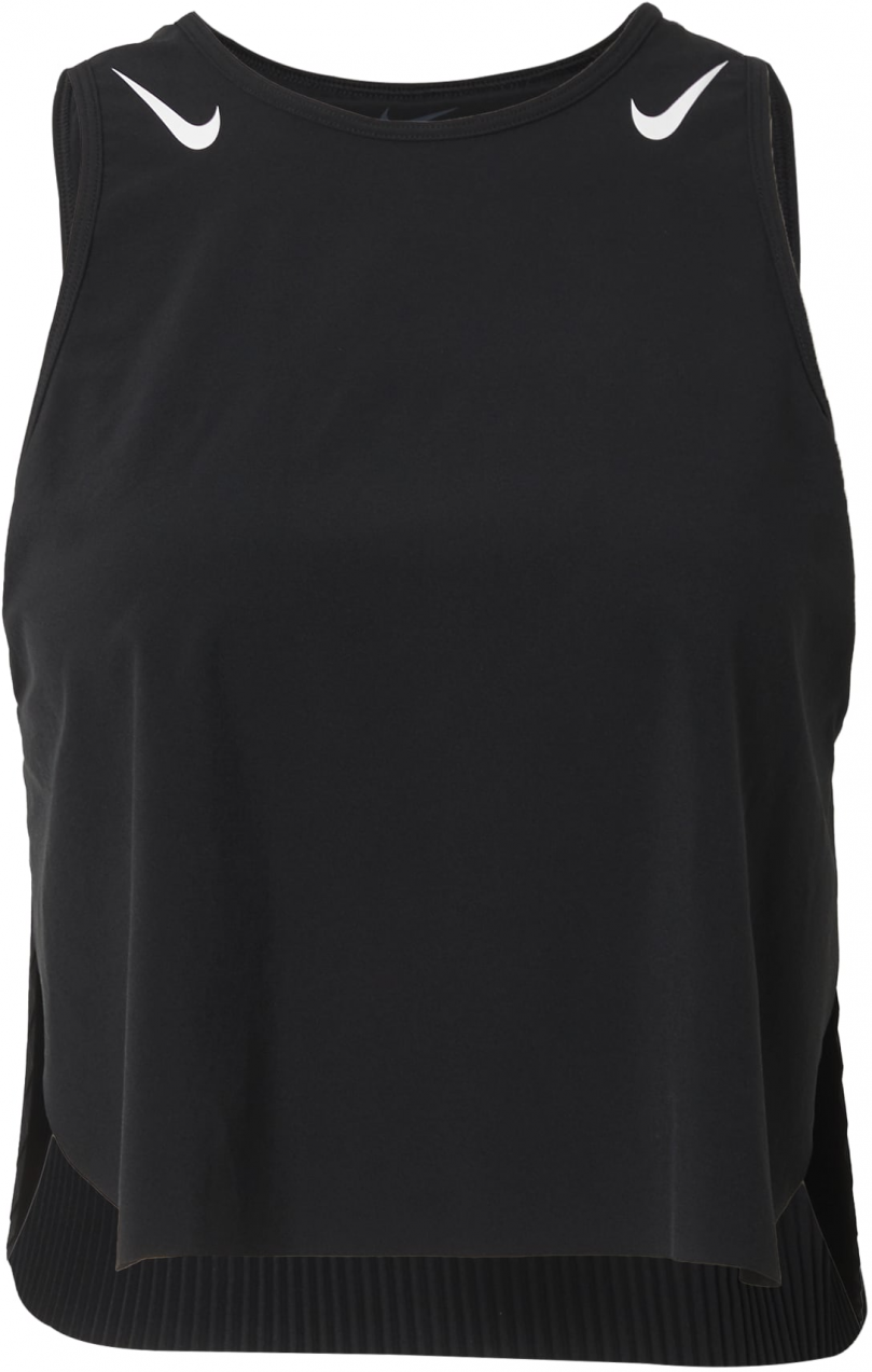 NIKE Funkčné tričko 'AeroSwift'  čierna / biela