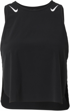 NIKE Funkčné tričko 'AeroSwift'  čierna / biela