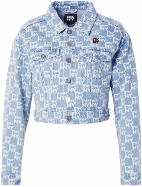 DKNY Prechodná bunda  modrá denim / biela