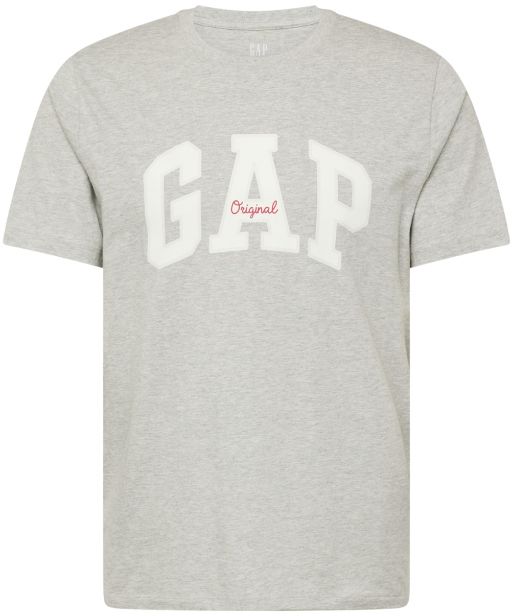 GAP Tričko 'ORIGINAL'  svetlosivá / biela