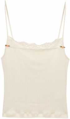 Pull&Bear Top  nebielená / trstinová / oranžová