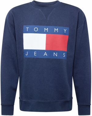 Tommy Jeans Mikina  modrá / námornícka modrá / červená / biela