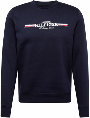 TOMMY HILFIGER Mikina  námornícka modrá / červená / šedobiela