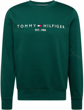 TOMMY HILFIGER Mikina  námornícka modrá / tmavozelená / červená / biela