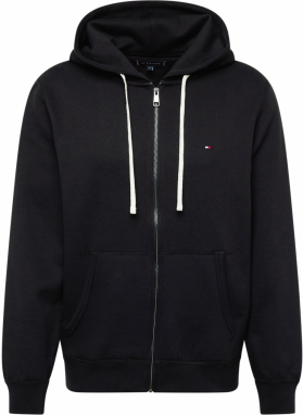 TOMMY HILFIGER Tepláková bunda 'ESSENTIAL'  čierna