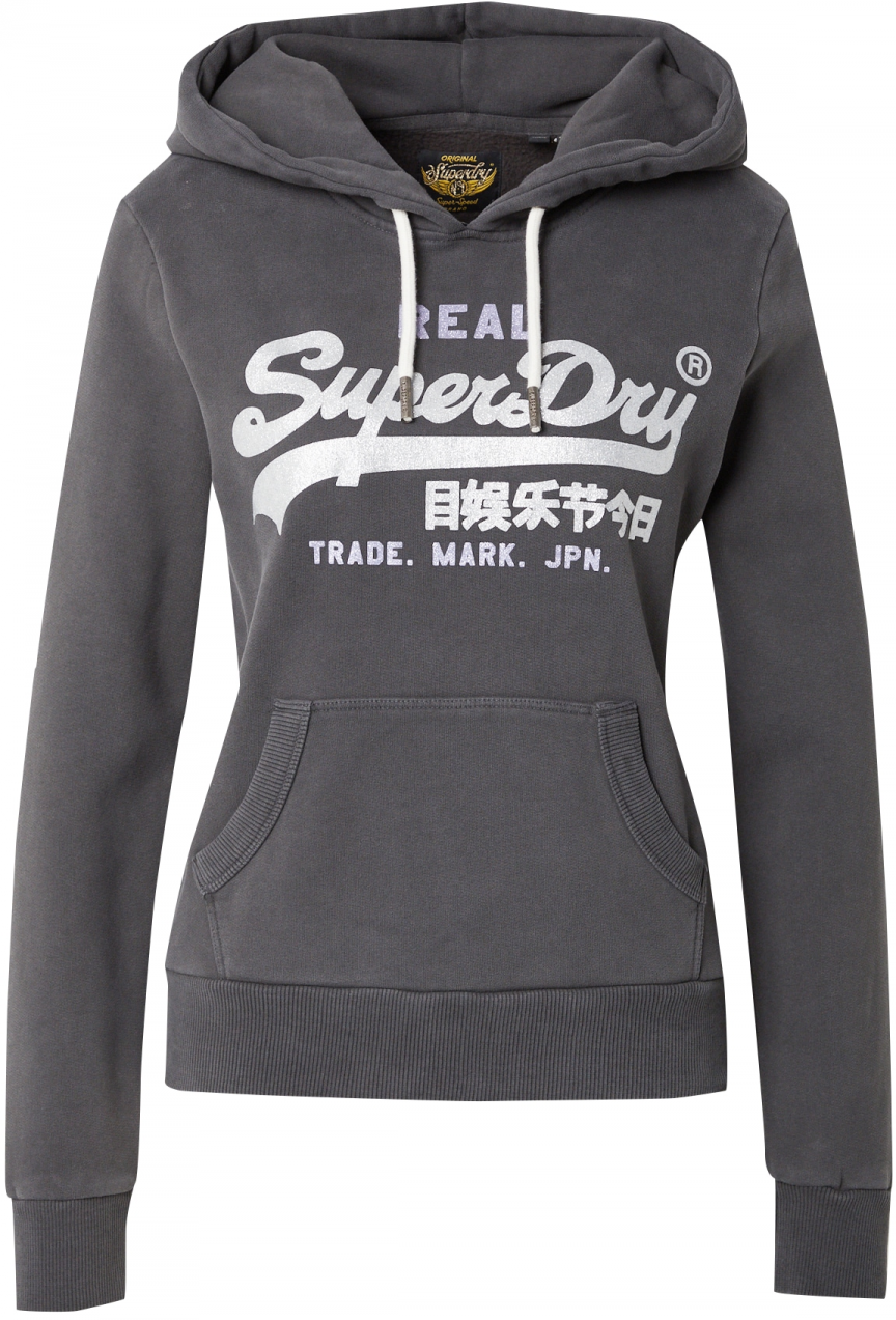 Superdry Mikina  čierna / biela