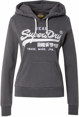 Superdry Mikina  čierna / biela