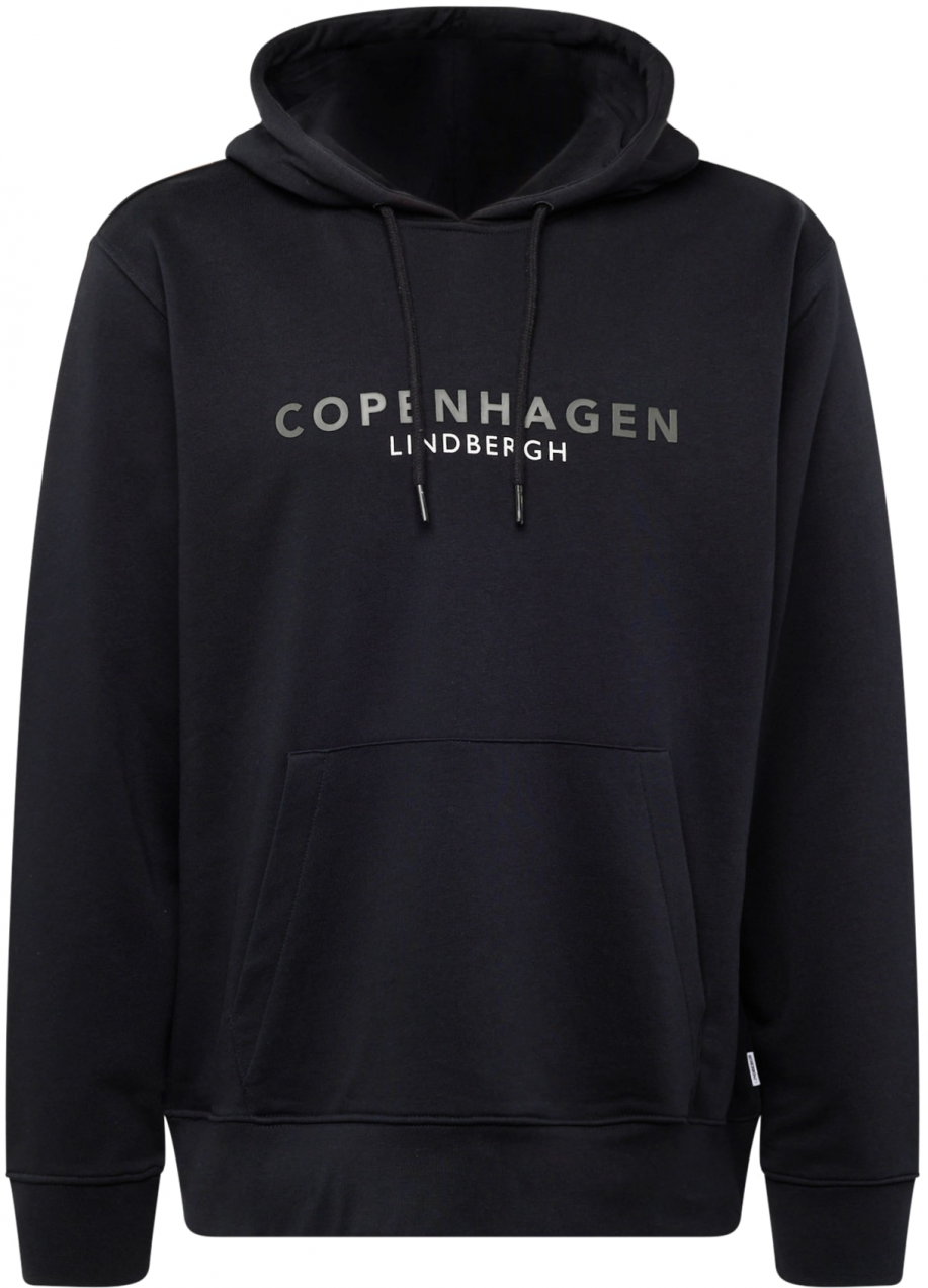 Lindbergh Mikina 'Copenhagen'  tmavozelená / čierna / šedobiela