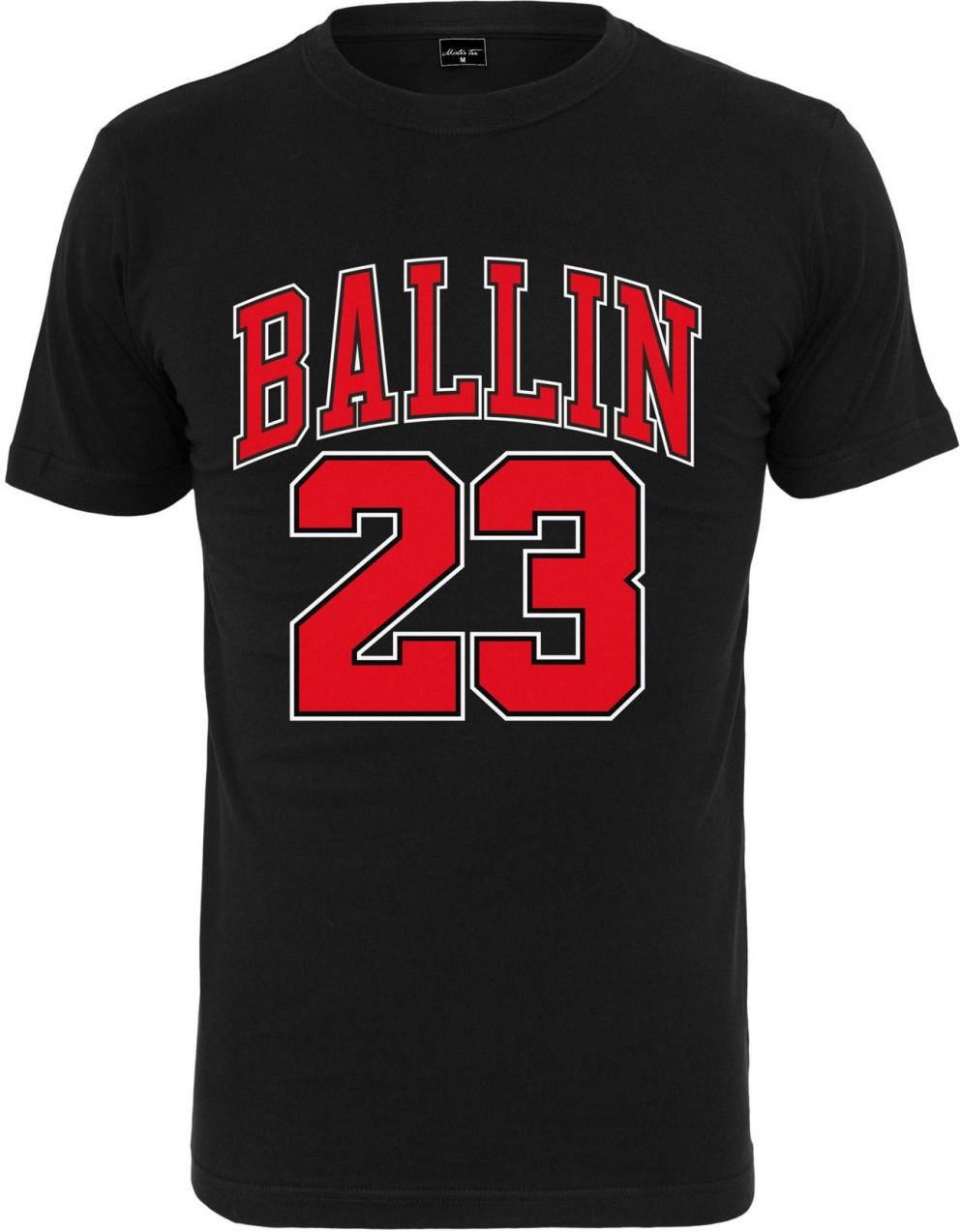 Mister Tee Tričko 'Ballin 33'  svetločervená / čierna / biela