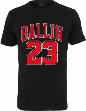 Mister Tee Tričko 'Ballin 33'  svetločervená / čierna / biela