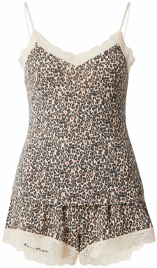 Hunkemöller Pyžamo 'Cami'  béžová / svetlohnedá / čierna