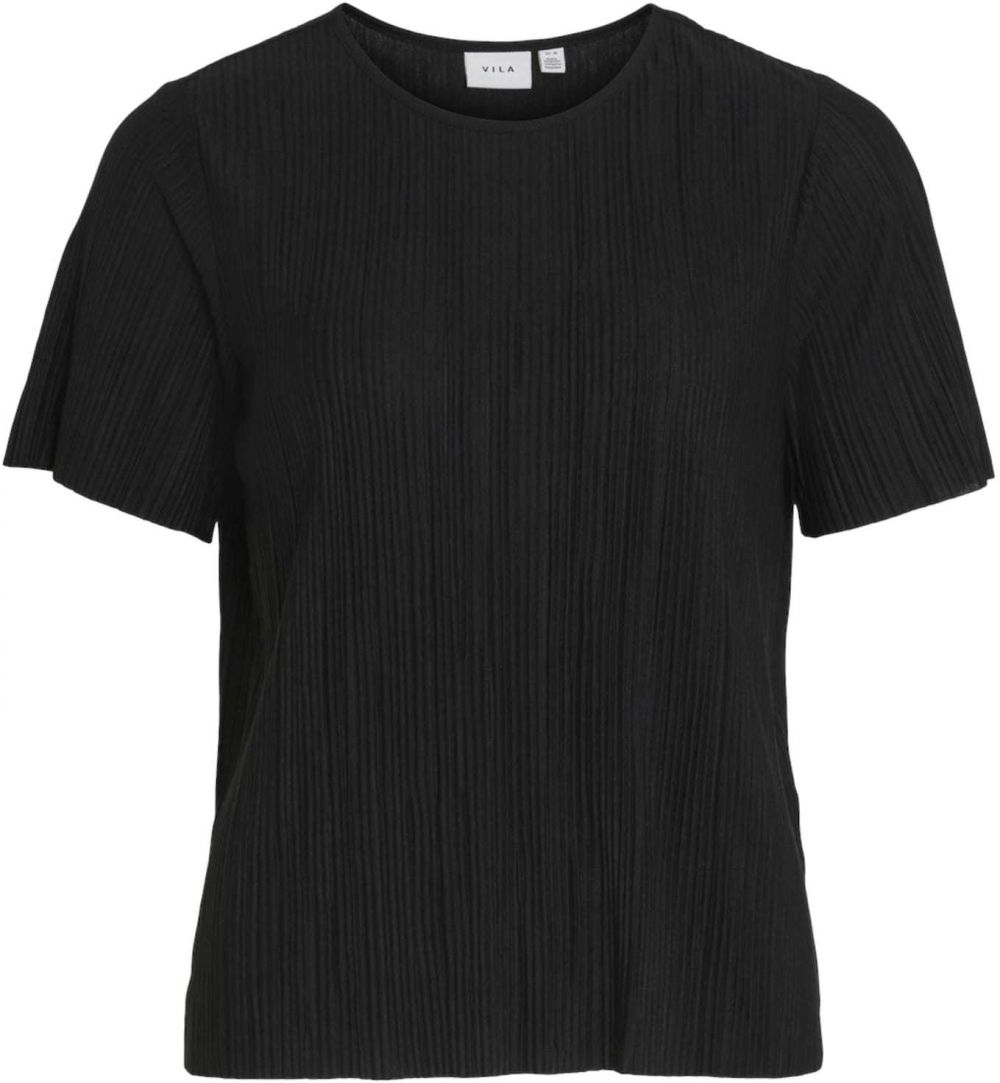 VILA Tričko 'VIPlisa'  čierna
