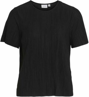 VILA Tričko 'VIPlisa'  čierna
