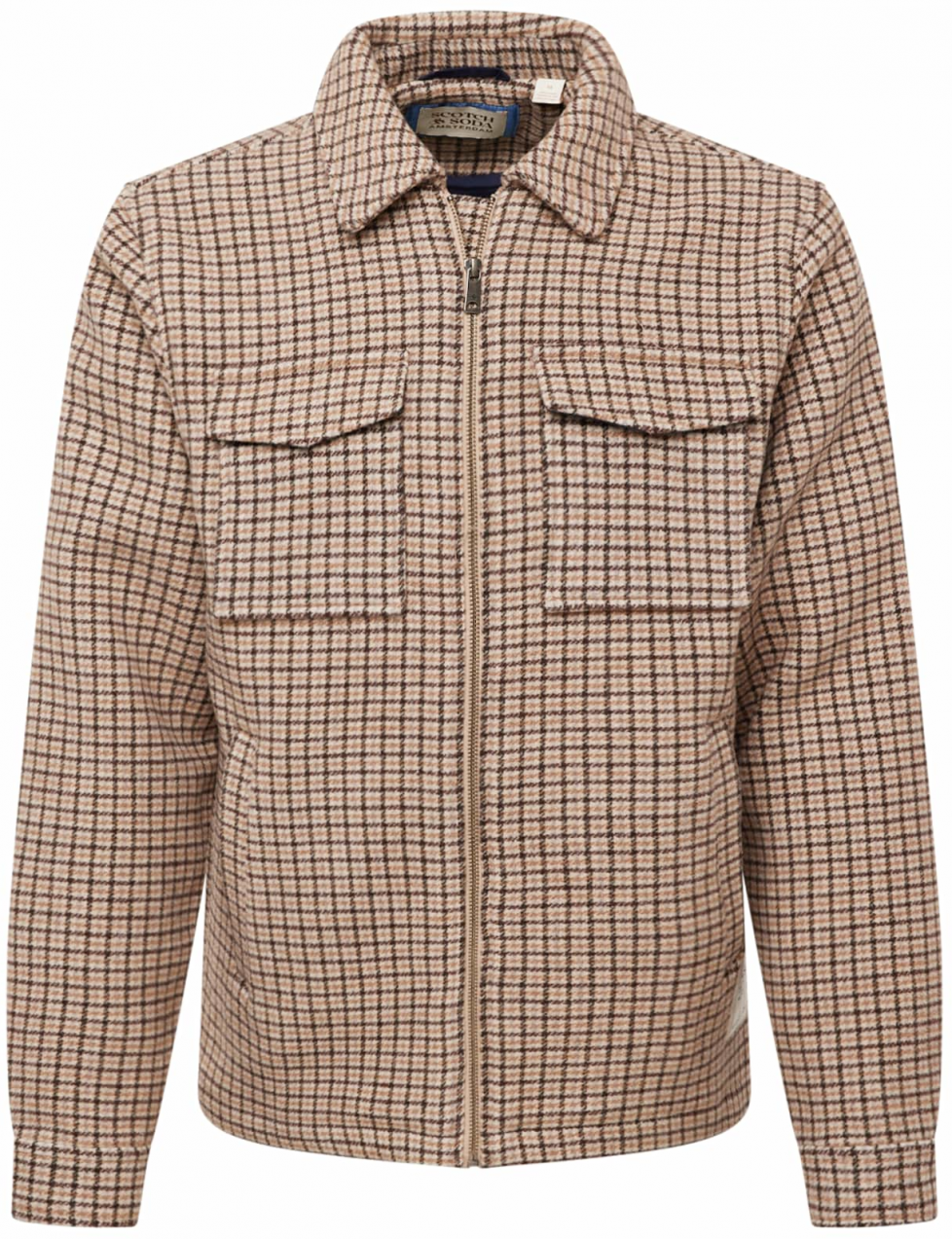 SCOTCH & SODA Prechodná bunda  kapučíno / čierna / šedobiela