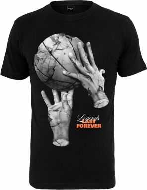 Mister Tee Tričko 'Ballin Hands'  sivá / svetlooranžová / čierna