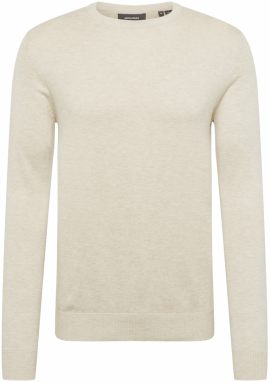 JACK & JONES Sveter 'JJEmil'  béžová melírovaná