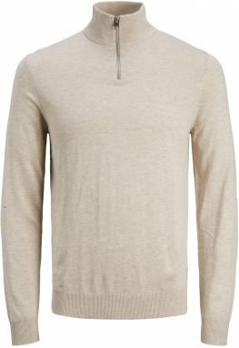 JACK & JONES Sveter 'JJEmil'  béžová melírovaná