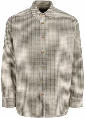 JACK & JONES Košeľa 'JPRBLAbradfort'  karamelová / čierna / biela