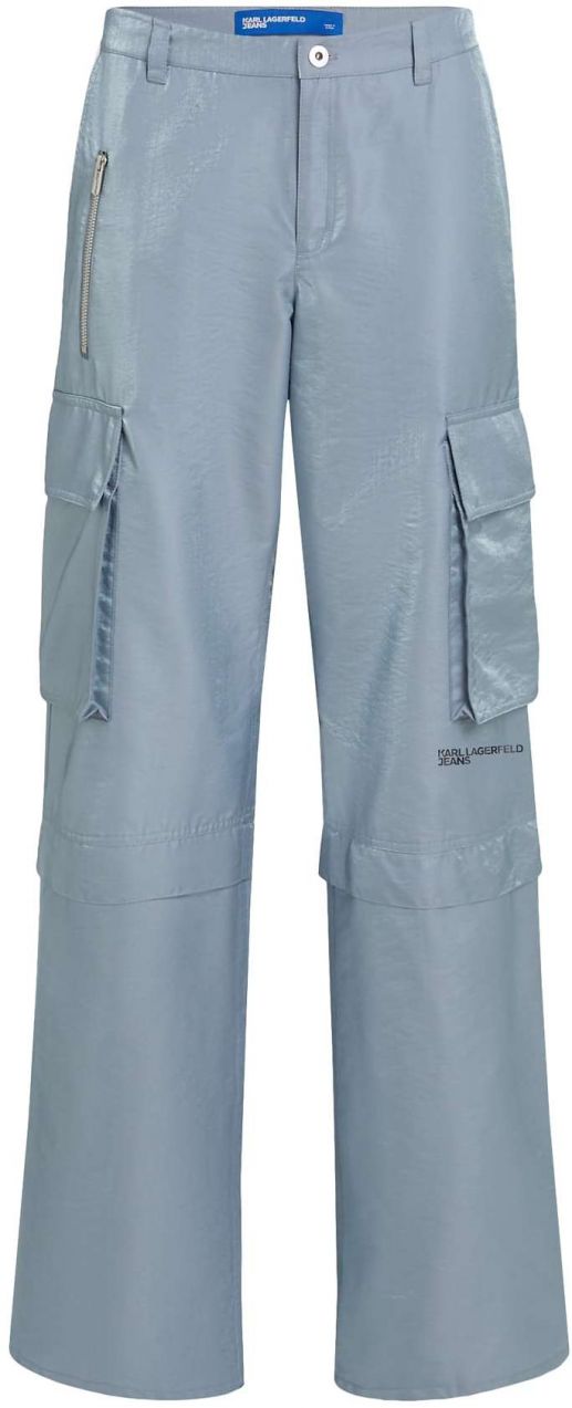 KARL LAGERFELD JEANS Kapsáče 'Iridescent'  modrosivá / čierna