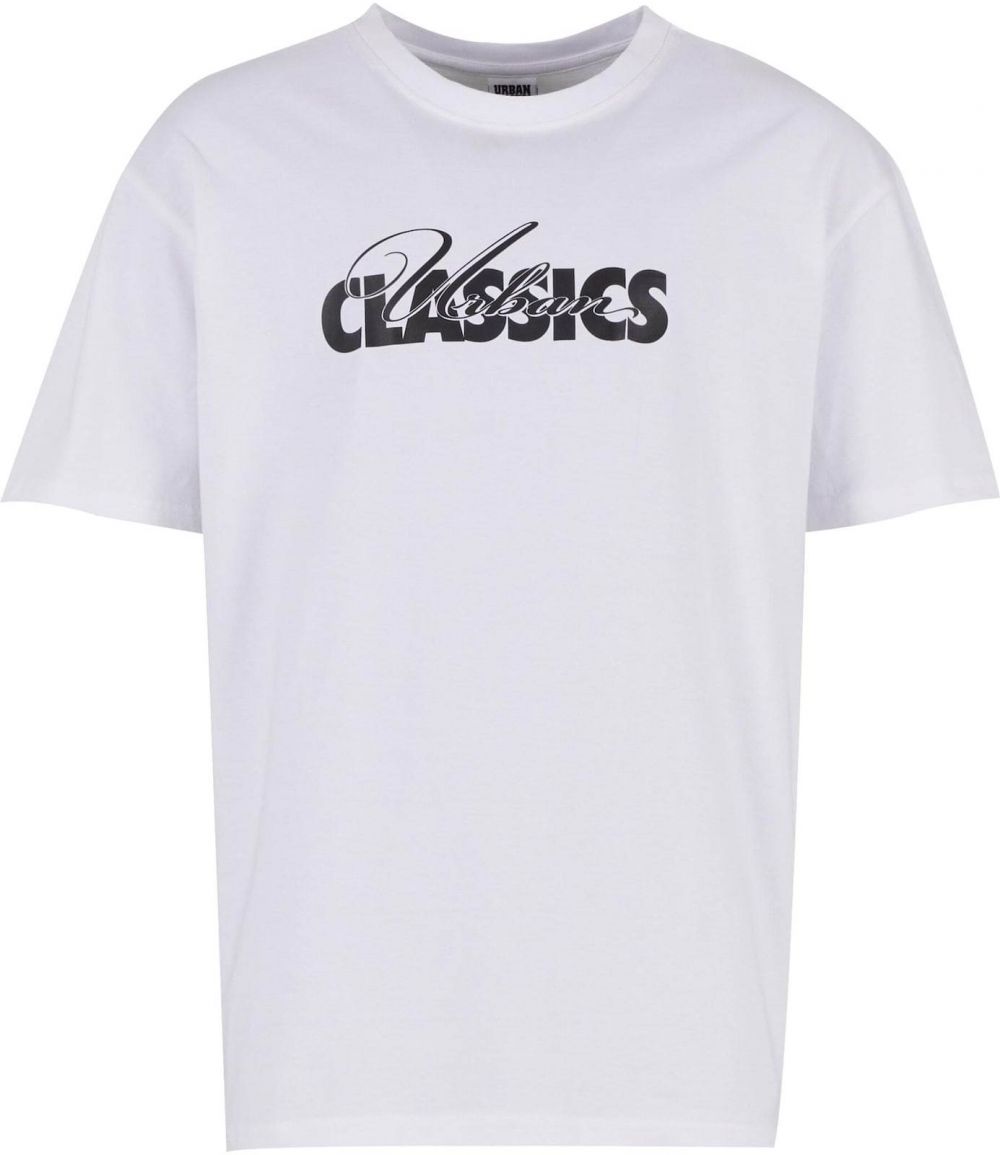 Urban Classics Tričko 'Cursive Bold'  čierna / biela