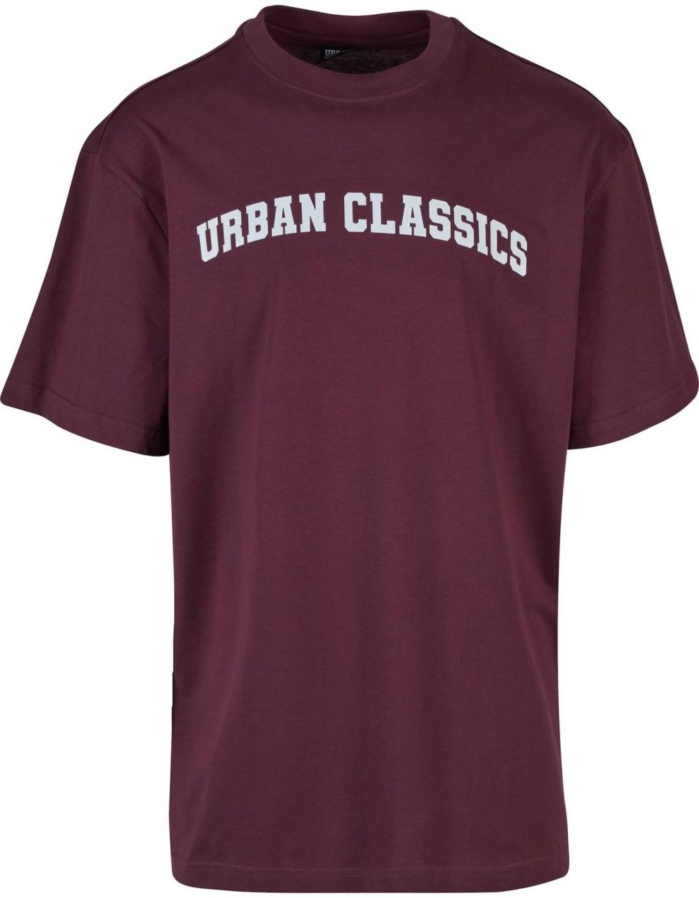 Urban Classics Tričko  vínovo červená / biela