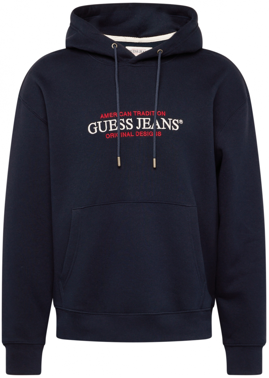 GUESS JEANS Mikina  námornícka modrá / červená / biela