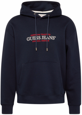 GUESS JEANS Mikina  námornícka modrá / červená / biela