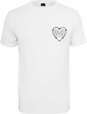 Merchcode Tričko 'Burning Hearts'  čierna / biela