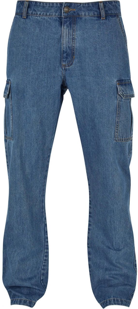 Urban Classics Rifľové kapsáče  modrá denim