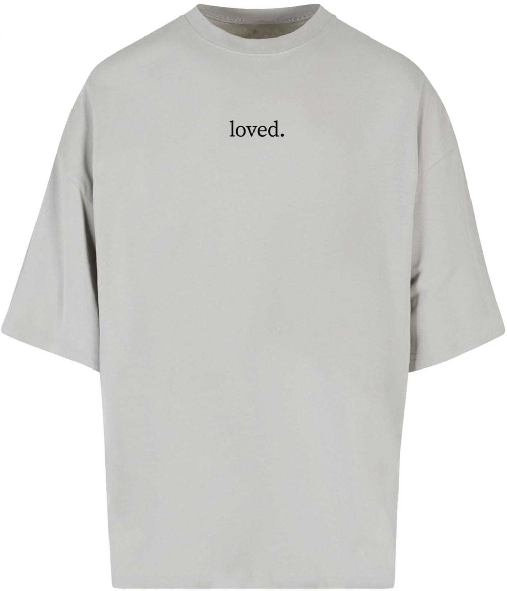 Merchcode Tričko 'Love'  sivá / čierna