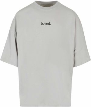 Merchcode Tričko 'Love'  sivá / čierna