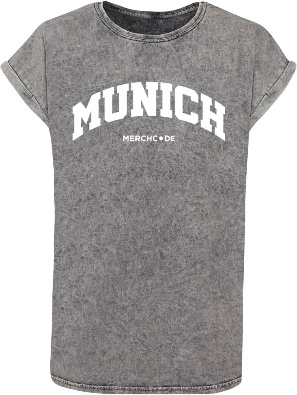 Merchcode Tričko 'Munich Wording'  čadičová / biela