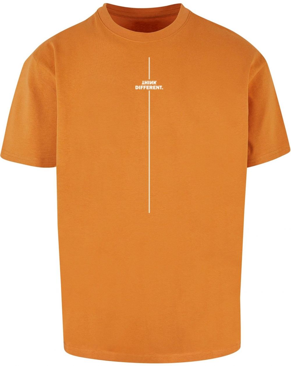 Merchcode Tričko 'Think Different'  oranžová / biela