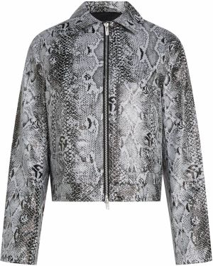 KARL LAGERFELD JEANS Prechodná bunda  sivá / čierna