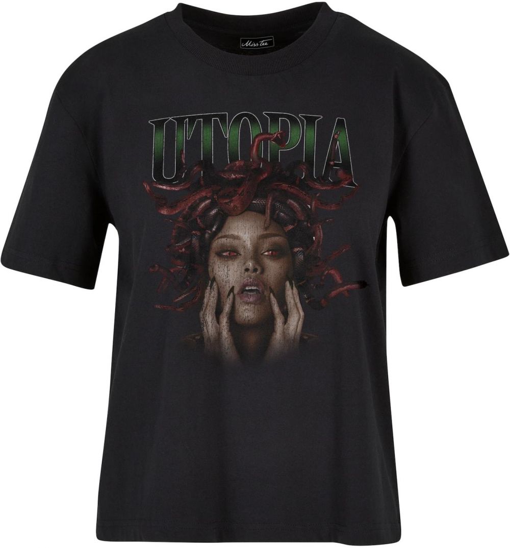 Mister Tee Tričko 'Utopia'  hnedá / zelená / bordová / čierna