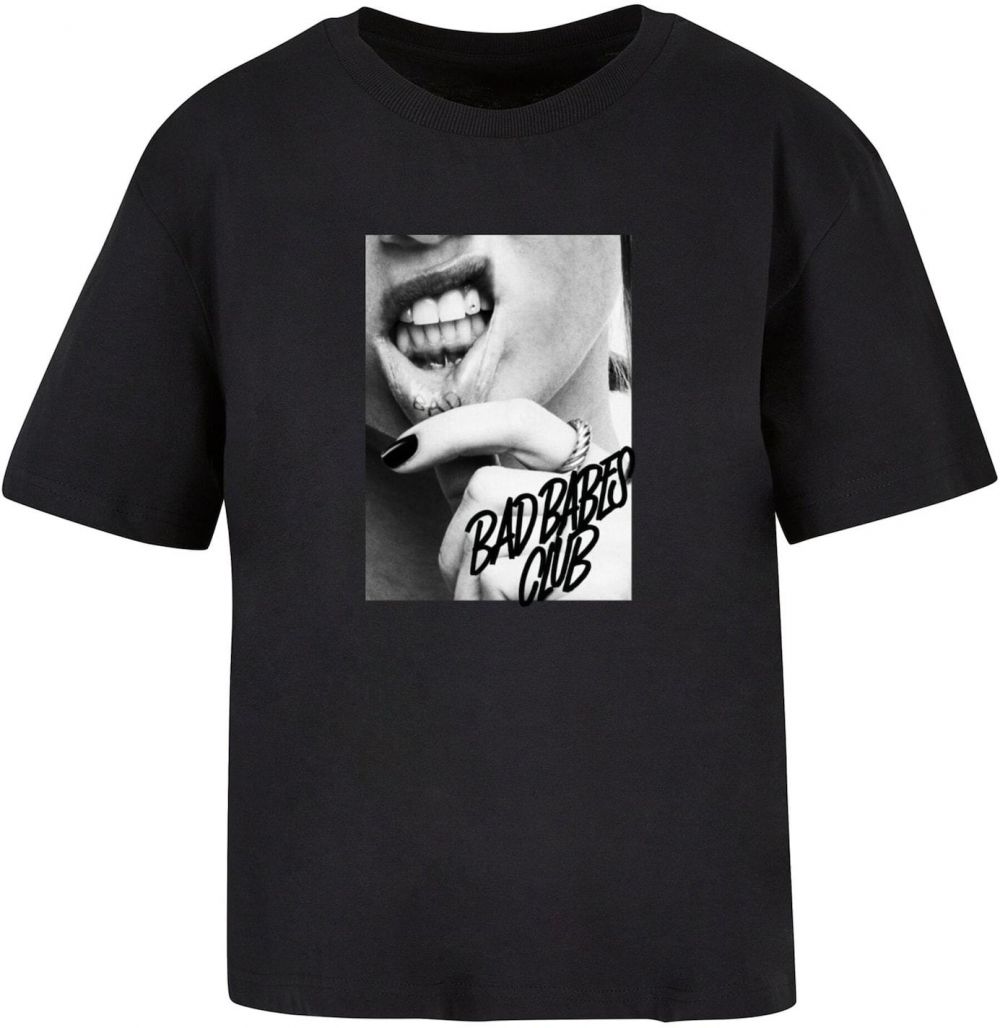 Mister Tee Tričko 'Lip Tattoo'  sivá / tmavosivá / čierna
