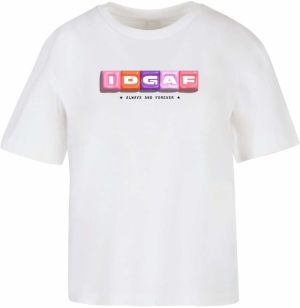 Mister Tee Tričko 'Idgaf'  fialová / oranžová / ružová / biela