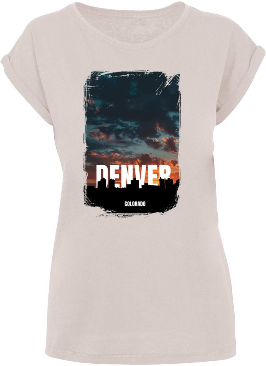 Merchcode Tričko 'Denver'  oranžová / púdrová / čierna / biela