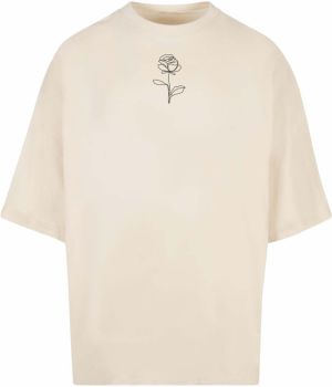 Merchcode Tričko 'Spring - Rose'  čierna / biela ako vlna
