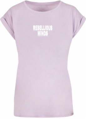 Merchcode Tričko 'Rebellious Minds'  levanduľová / biela